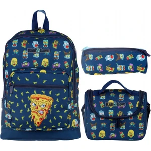 Kids&love Lacivert Zombie Pizza Ilkokul Çanta Seti - Erkek Çocuk