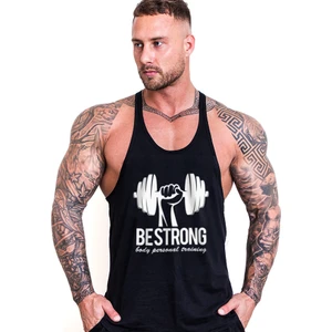 Be Strong Gym Fitness Tank Top Sporcu Atleti Siyah