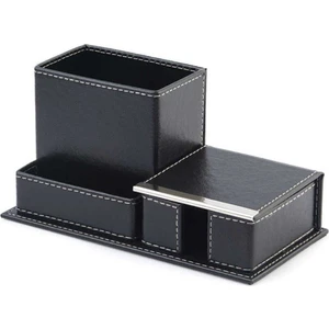 Egesta Masaüstü Kalemlik, Notluk ve Kartvizitlik Suni Deri Organizer Set