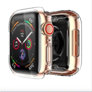 Apple Watch Şeffaf Silikon Kılıf 44 mm Tam Koruma Watch 4 5 6 Se Uyumlu 44 mm