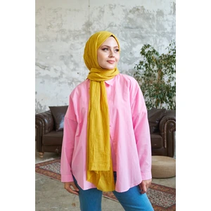Bambu Kraş Şal Koleksiyonu Koyu Sarı
