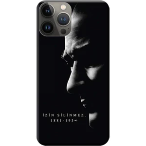 Hesaplı Dünya Apple iPhone 13 Pro Max Uyumlu Kılıf Atatürk Izin Silinmez Baskılı Esnek Tpu Silikon