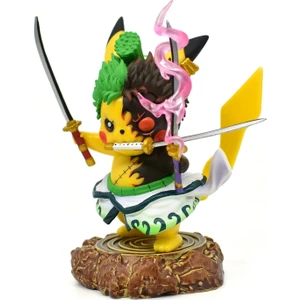 Pvc 4  Kawaii Pikachu Cosplay Roronoa Zoro Aksiyon Figürü (Yurt Dışından)