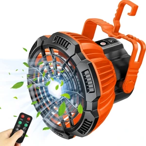 X10 USB Şarjlı LED Işık Turuncu ile Uzaktan Kumanda Fanı (Yurt Dışından)