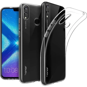 Huawei Honor 8x Kılıf Crystal Clear Liquid Soft Transparent Şeffaf Ince Silikon
