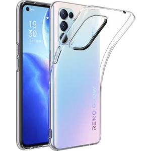 Oppo Reno 5 Kılıf Crystal Clear Liquid Soft Transparent Şeffaf Ince Silikon
