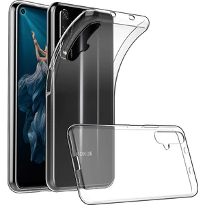Huawei Nova 5t Kılıf Clear Soft Transparent Şeffaf Ince Silikon + Ekran Koruyucu
