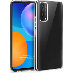 Huawei P Smart 2021 Kılıf Clear Soft Transparent Şeffaf Ince Silikon + Ekran Koruyucu
