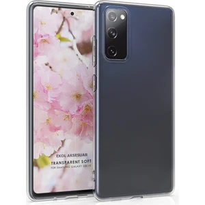 Samsung S20 Fe Kılıf Clear Soft Transparent Şeffaf Ince Silikon + Ekran Koruyucu