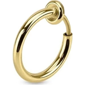 Trend Collection Unisex Gold Çelik Deliksiz Sıkıştırmalı Piercing Tragus Küpe