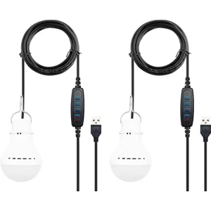 2 Pcs USB Ampul Kamp Işık Acil Durum Işık 10W Püskürtme Tel (Yurt Dışından)
