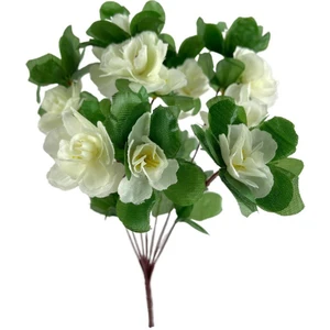 Yapay Çiçek Beyaz Açelya Demeti 7 Dallı 33*20CM