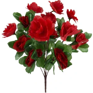 Yapay Çiçek Kırmızı Açelya Demeti 7 Dallı 33*20CM