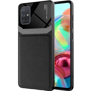 wowacs Samsung Galaxy A71 Uyumlu Kılıf Deri Görünümlü Tpu Sert Malzeme Kapak Kılıf