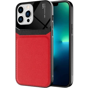 wowacs Apple iPhone 12 Pro Max Uyumlu Kılıf Deri Görünümlü Tpu Sert Malzeme Kapak Kılıf