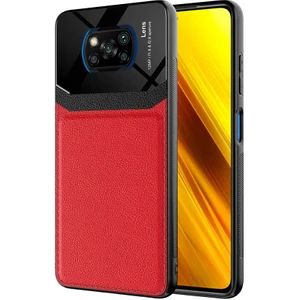 wowacs Xiaomi Poco X3 Pro Uyumlu Kılıf Deri Görünümlü Tpu Sert Malzeme Kapak Kılıf