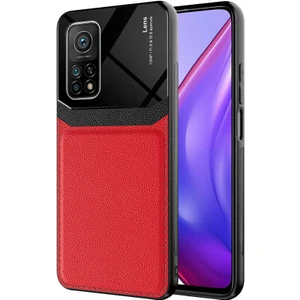wowacs Xiaomi Mi 10T Pro Uyumlu Kılıf Deri Görünümlü Tpu Sert Malzeme Kapak Kılıf