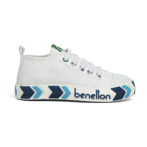 Benetton® | BN-30643 - 3394 Beyaz Lacivert - Çocuk Spor Ayakkabı