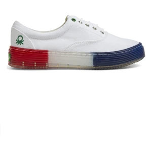 Benetton® | BN-30696-3114 Beyaz Lacivert - Kadın Spor Ayakkabı