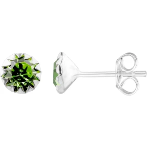 Adal Silver Kadın Gümüş Peridot Taş Çerçeveli Burç Küpesi