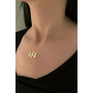 Fiyonk Kuyumculuk 14 Ayar Altın Anne Baba ve Erkek Çocuk Kolye