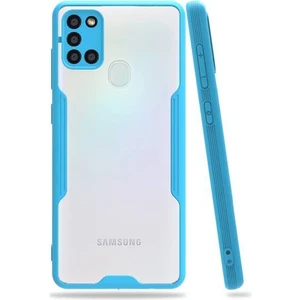 Samsung Galaxy A21S Tam Korumalı Renkli Kenarlı Parfe Kılıf