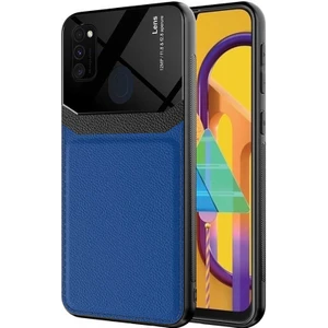 wowacs Samsung Galaxy M30S Uyumlu Kılıf Deri Görünümlü Tpu Sert Malzeme Kapak Kılıf