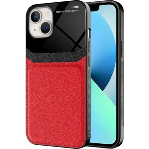 Wowlett Apple iPhone 12 Uyumlu Kılıf Deri Görünümlü Tpu Sert Malzeme Kapak Kılıf