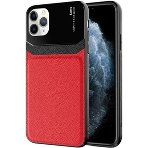 wowacs Apple iPhone 11 Pro Max Uyumlu Kılıf Deri Görünümlü Tpu Sert Malzeme Kapak Kılıf