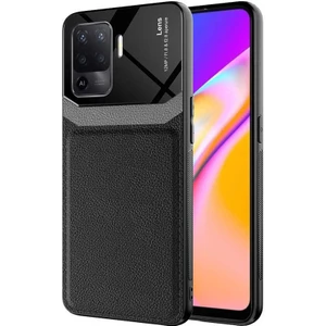 wowacs Oppo Reno 5 Lite Uyumlu Kılıf Deri Görünümlü Tpu Sert Malzeme Kapak Kılıf