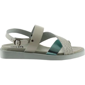 Bueno Shoes Yeşil Deri Kadın Düz Sandalet