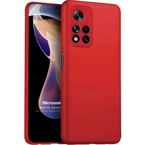 Matte Silicone Xiaomi Redmi Note 11 Pro Plus Kılıf Kırmızı