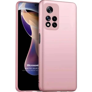 Matte Silicone Xiaomi Redmi Note 11 Pro Plus Kılıf Rose Gold