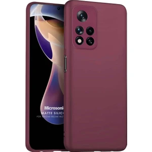 Matte Silicone Xiaomi Redmi Note 11 Pro Plus Kılıf Mor