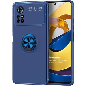 Xiaomi Redmi Note 11T Kılıf Kickstand Ring Holder Lacivert