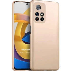 Matte Silicone Xiaomi Redmi Note 11T Kılıf Gold