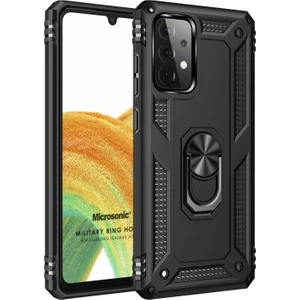 Samsung Galaxy A53 5g Kılıf Military Ring Holder Siyah