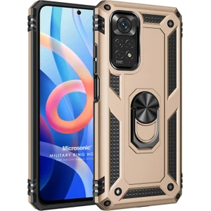 Xiaomi Note 11S Kılıf Military Ring Holder Gold