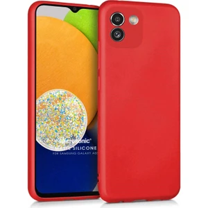 Matte Silicone Samsung Galaxy A03 Kılıf Kırmızı
