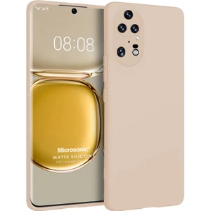 Matte Silicone Huawei P50 Pro Kılıf Gold