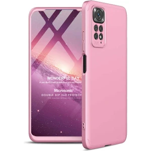 Xiaomi Redmi Note 11S Kılıf Double Dip 360 Protective Rose Gold