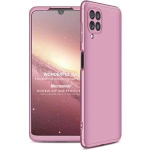 Samsung Galaxy M22 Kılıf Double Dip 360 Protective Rose Gold
