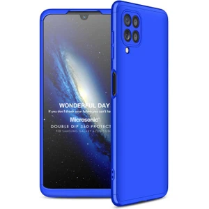 Samsung Galaxy M32 4g Kılıf Double Dip 360 Protective Mavi