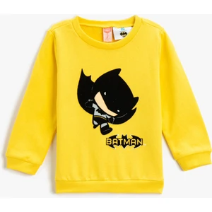 Batman Baskılı Sweatshirt Lisanslı Uzun Kollu Pamuklu