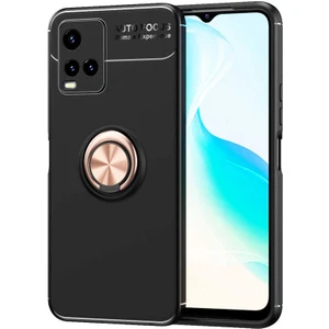 Tekno Grup Vivo Y21S Kılıf Ultra Korumalı Yüzüklü Manyetik Ravel Silikon