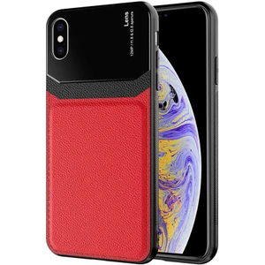 wowacs Apple iPhone Xs Max Uyumlu Kılıf Deri Görünümlü Tpu Sert Malzeme Kapak Kılıf