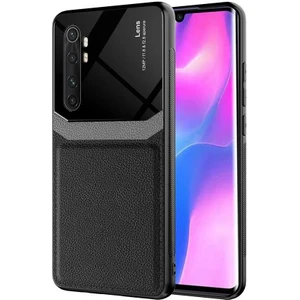 wowacs Xiaomi Mi Note 10 Lite Uyumlu Kılıf Deri Görünümlü Tpu Sert Malzeme Kapak Kılıf