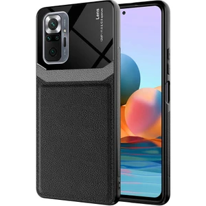 wowacs Xiaomi Redmi Note 10 Pro Uyumlu Kılıf Deri Görünümlü Tpu Sert Malzeme Kapak Kılıf