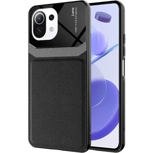 wowacs Xiaomi Mi 11 Lite Uyumlu Kılıf Deri Görünümlü Tpu Sert Malzeme Kapak Kılıf