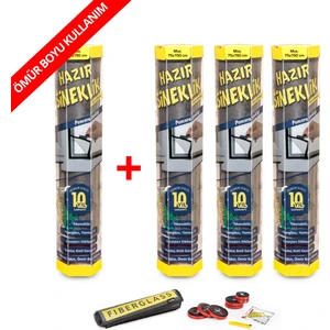 Hazır Sineklik 75x150 cm Pencere Için - 4 Lü Paket